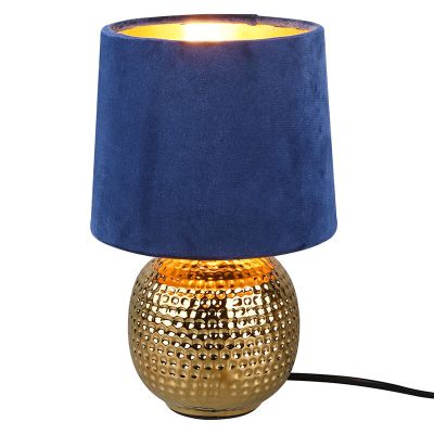 Keramička stolna lampa zlata, Jorre, s prekidačem