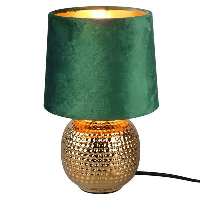 Keramička stolna lampa zlata, Jorre, s prekidačem