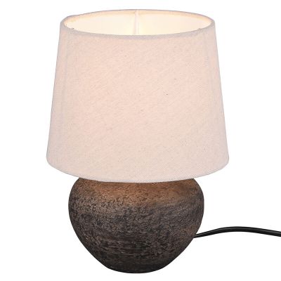 Keramička stolna lampa smeđa, Ulo, s prekidačem