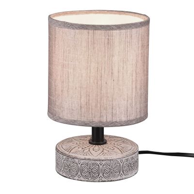 Keramička stolna lampa smeđa, Lola, s prekidačem