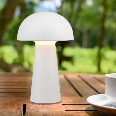 Bijela vanjska stolna lampa moderna, Rachelle, 2 W, LED 3000 K, IP44, s prekidačem