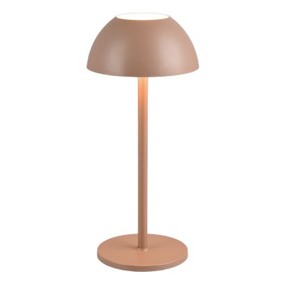 Smeđa punjiva vanjska stolna lampa moderna, Rakesh, 1,7 W, LED 3000 K, IP54, s 3-stupanjskim prigušivanjem