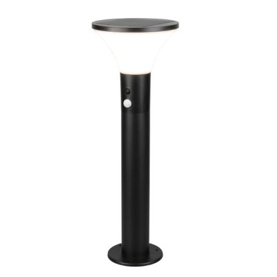 Crni solarni rasvjetni stup moderni, Nebahat, 3 W, LED 4000 K, IP44