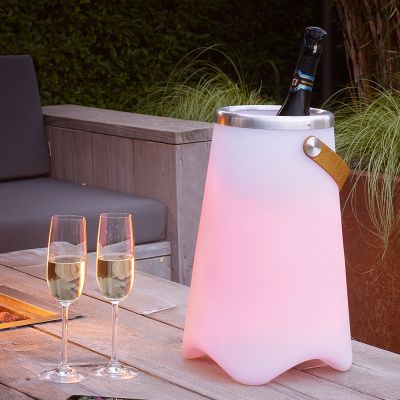 Bijela vanjska stolna lampa moderna, Sedex, 2 W, LED RGBW, IP44, s daljinskim upravljačem