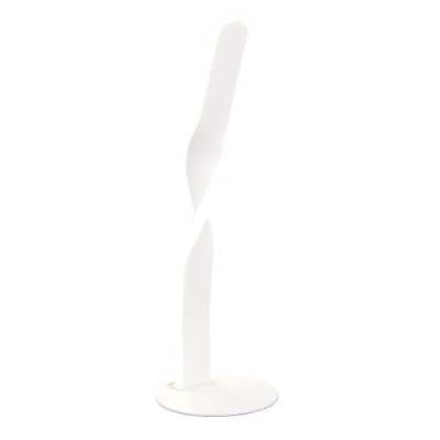 Bijela stolna lampa dizajnerska, Quirinus, 10 W, LED 4000 K, s prekidačem