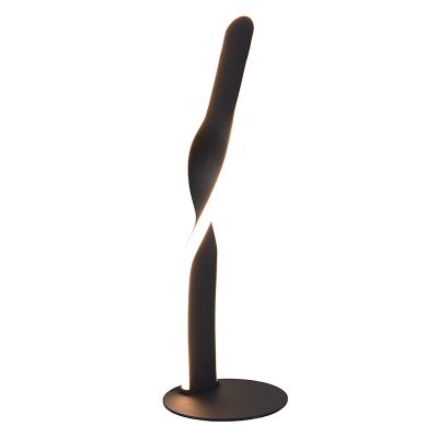 Crna stolna lampa dizajnerska, Quirinus, 10 W, LED 4000 K, s prekidačem