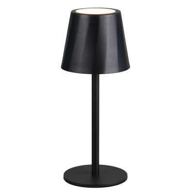 Crna punjiva stolna lampa metalna, Priya, 1,6 W, LED podesiv od tople do hladne bijele, s 3-stupanjskim prigušivanjem