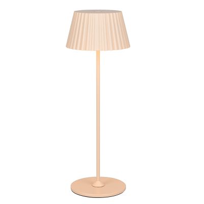 Smeđa punjiva vanjska stolna lampa moderna, Reshma, 1,5 W, LED 3000 K, IP44, s dodirnim prigušivačem