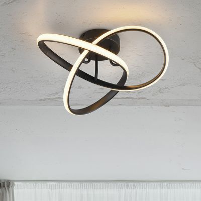 Crna stropna rasvjeta dizajnerska, Suat, 15 W, LED 3000 K