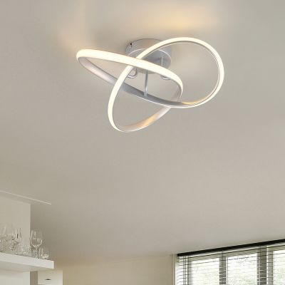 Srebrna stropna rasvjeta dizajnerska, Suat, 15 W, LED 3000 K