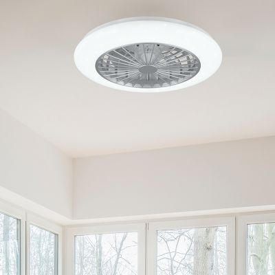 Sivi stropni ventilator modernog dizajna, Damyan, 30W, RGBW LED, s daljinskim upravljačem