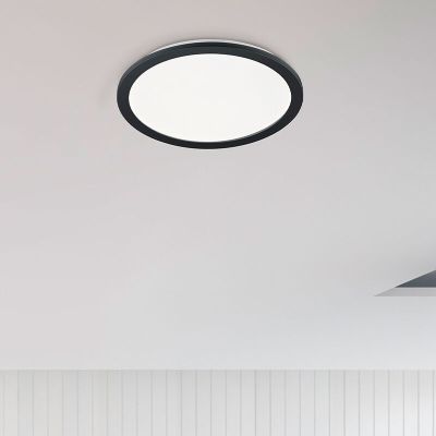 Crna stropna svjetiljka za kupaonicu moderna, Gistrup, 24 W, LED 3000 K, IP44