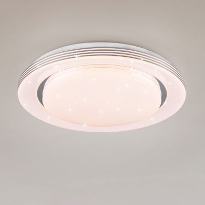 Bijela plafonjera moderna, Alpha, 18 W, LED podesiv od tople do hladne bijele, s daljinskim upravljačem