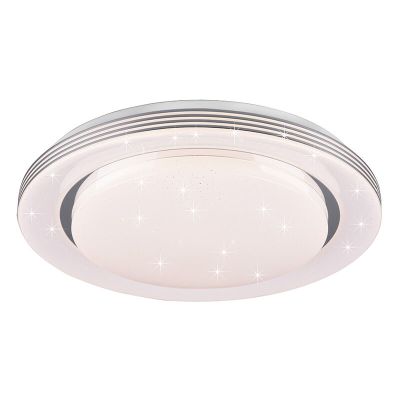 Bijela plafonjera moderna, Alpha, 22,5 W, LED podesiv od tople do hladne bijele, s daljinskim upravljačem