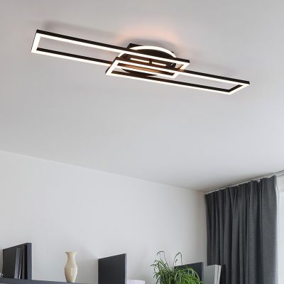 Crna plafonjera moderna, Jadon, 30 W, LED podesiv od tople do hladne bijele