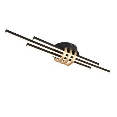 Crna plafonjera moderna, Saloua, 20 W, LED 3000 K, s 3-stupanjskim prigušivanjem