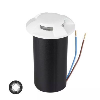 Moderna ugradna podna lampa bijela, Marcus, 1 W, LED 3000 K, IP67