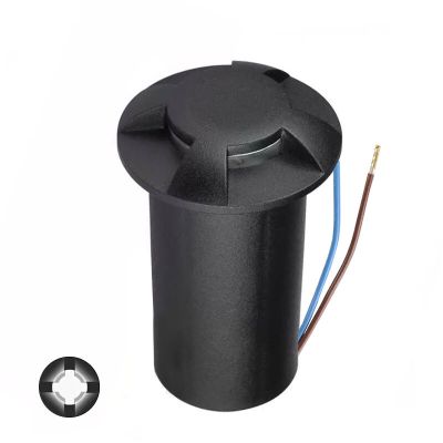 Moderna ugradna podna lampa crna, Marcus, 1 W, LED 6500 K, IP67
