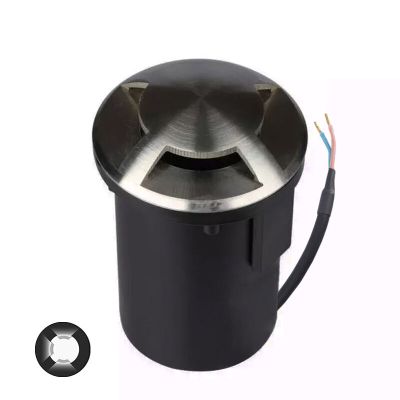 Moderna ugradna podna lampa srebrna, Marcus, IP67