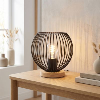 Industrijska stolna lampa crna, Wiro, s prekidačem