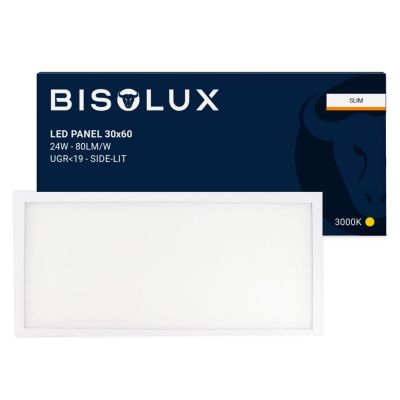 Bisolux 60x30 cm LED panel - 24W - 3000K - UGR<19 - Bočno osvjetljenje