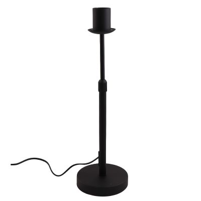 Aluminijska stolna lampa bez sjenila crna, Rika